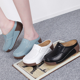 [GIRLS GOOB] Women's Comfortable Slip-On Flat, Fashion Loafers, Cowhide + Band - Made in KOREA